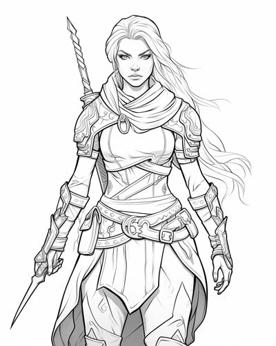 World of Warcraft rogue coloring page