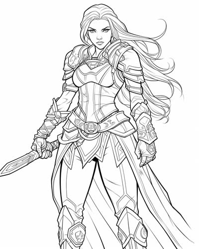 World of Warcraft rogue coloring page