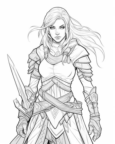 World of Warcraft rogue coloring page