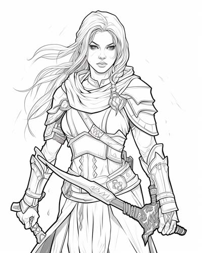 World of Warcraft rogue coloring page