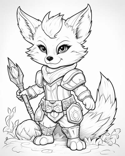 World of Warcraft vulpera coloring page