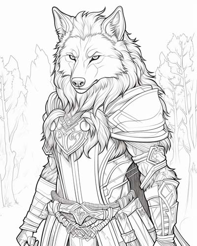 World of Warcraft worgen coloring page