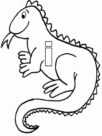 lower case letter i coloring page