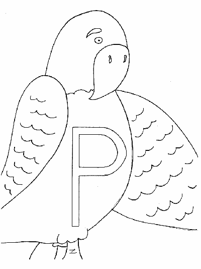 alphabet coloring page
