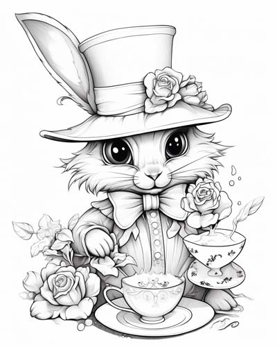 The March Hare coloring page