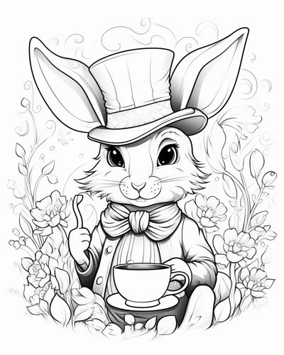 The March Hare coloring page
