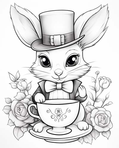 The March Hare coloring page