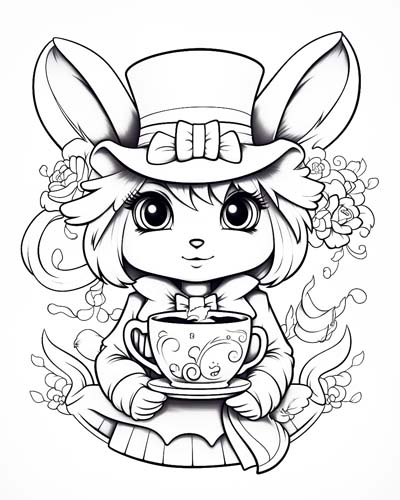 The March Hare coloring page