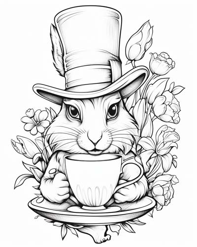 The March Hare coloring page
