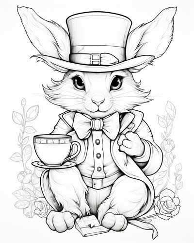 The March Hare coloring page