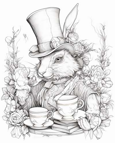 The March Hare coloring page