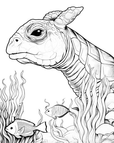mock turtle coloring page