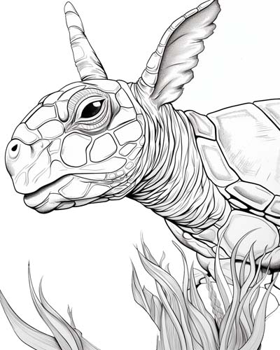 mock turtle coloring page