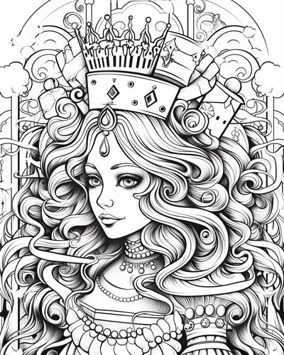 White Queen coloring pages