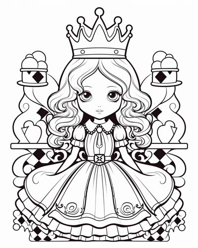 White Queen coloring pages