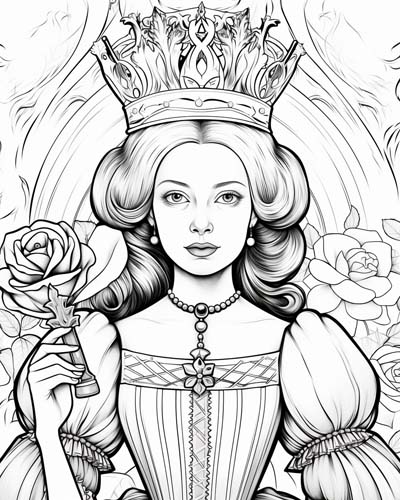 White Queen coloring pages