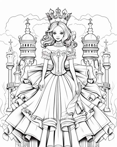 White Queen coloring pages