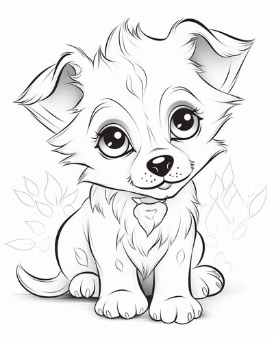dog coloring page