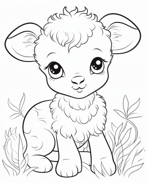 Lamb and Sheep Coloring Pages - Free Printable Coloring Pages