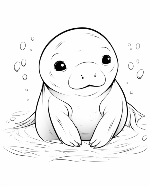 Manatee Coloring Page