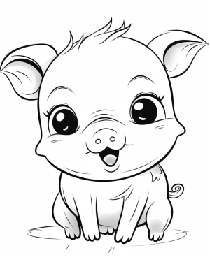 Cute Pig Coloring Pages
