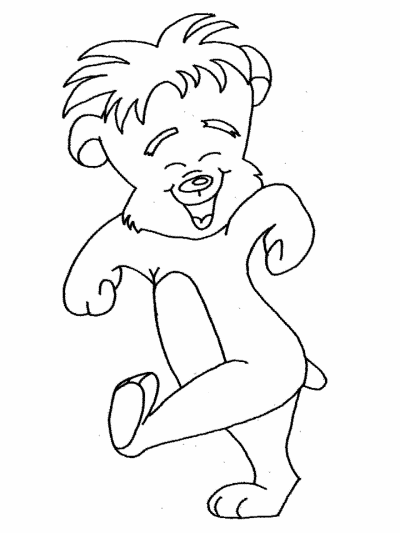 dancing bear coloring pages