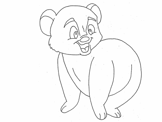 bear cub coloring page