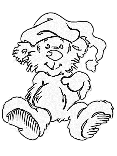 teddy bear with hat coloring pages