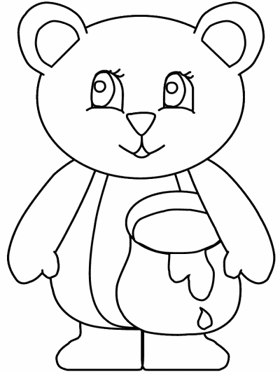 Bear with a pot of honey