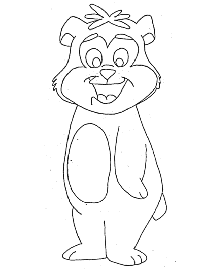 happy bear coloring pages