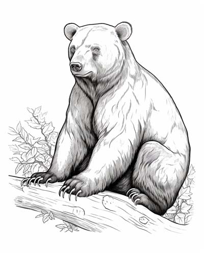 sun bear coloring page