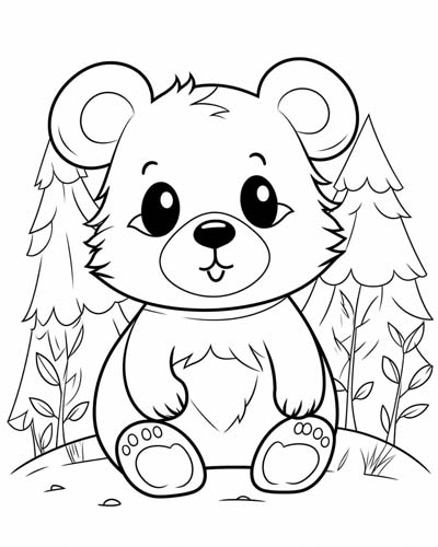bear coloring page