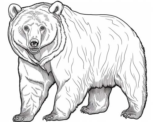 grizzly bear coloring page