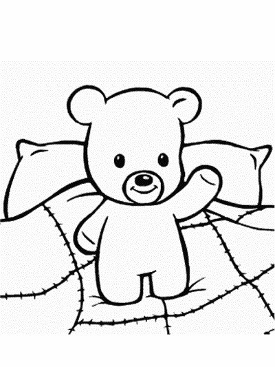 sleepy bear coloring page