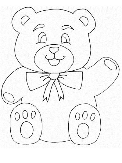teddy bear coloring page