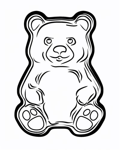 Gummy bear coloring page