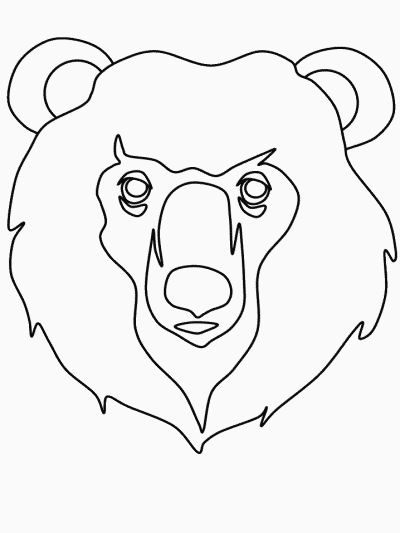 bear face coloring page