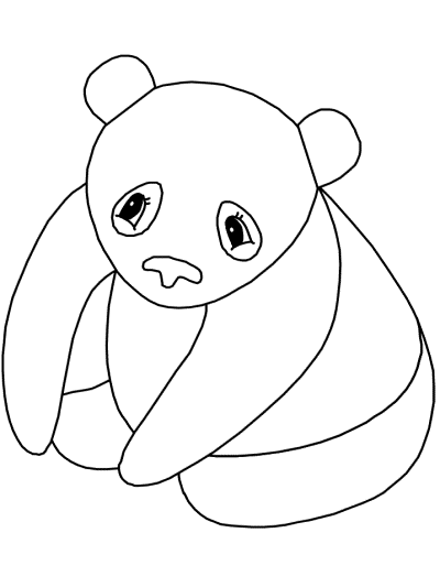 panda coloring page