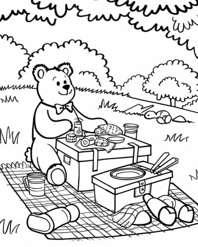 Teddy Bear Picnic Coloring Pages