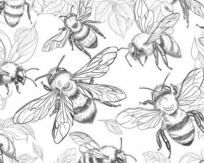 bees, messengers of the Greek gods, coloring page