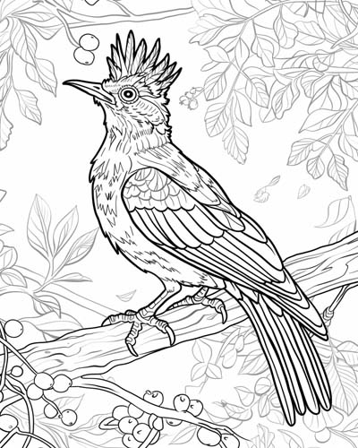 Crested Lark coloring page