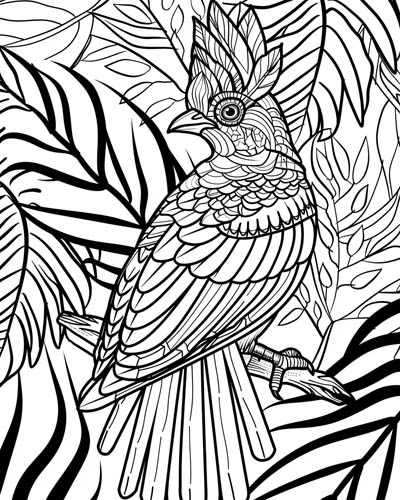 Crested Lark coloring page
