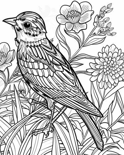 Eurasian skyark coloring page