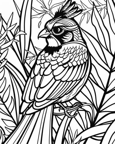 Horned lark coloring page