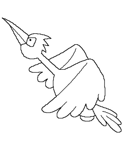 bird flying coloring page