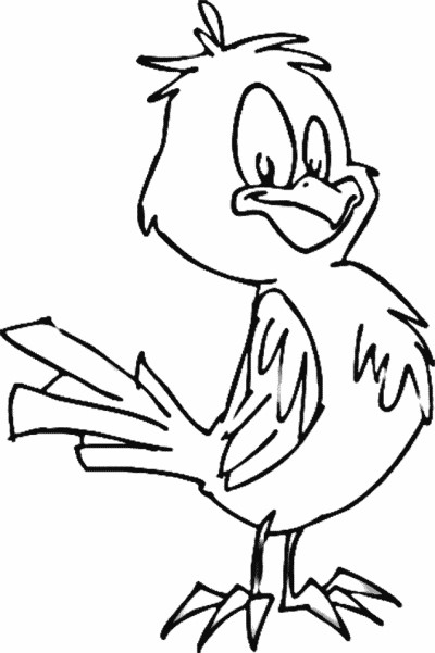 cartoon bird coloring page