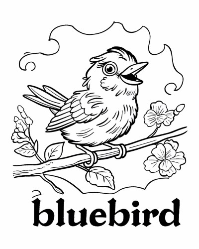 bluebird coloring page