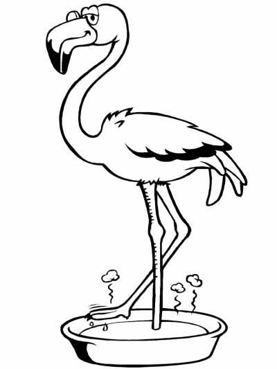 flamingo coloring page