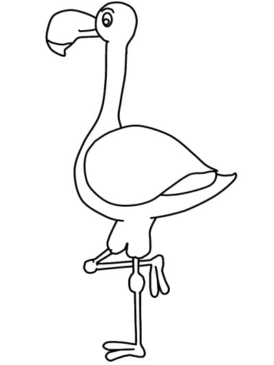 flamingo coloring page