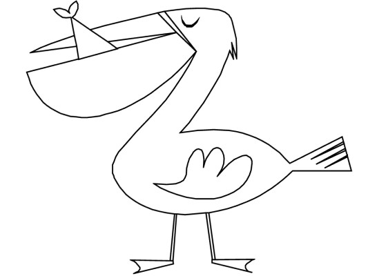 pelican coloring page